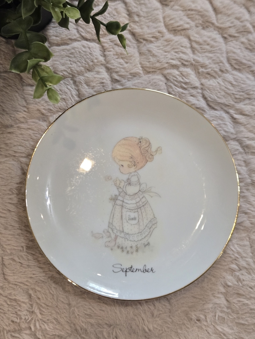 Precious Moments Enesco Vintage September Collector Plate